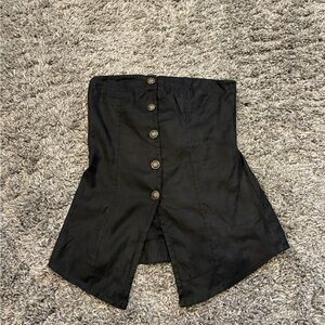 Free People Black Button-Up Top